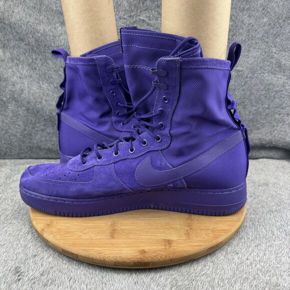 Nike SF Air Force 1 High Shoes Mens Size 16 Purple 864024-500 Suede Canvas Boots - Picture 6 of 8
